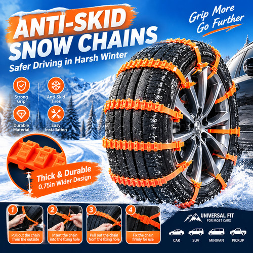 Snow chains car - chains, tyre