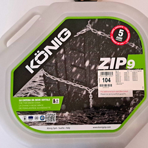 König zip snow chains size - 9,